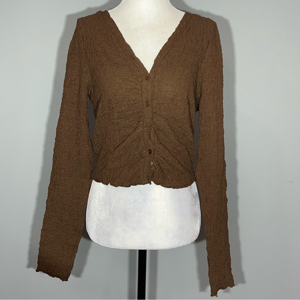 NWT Miss Love Cropped Long Sleeve Cardigan - Picture 2 of 13